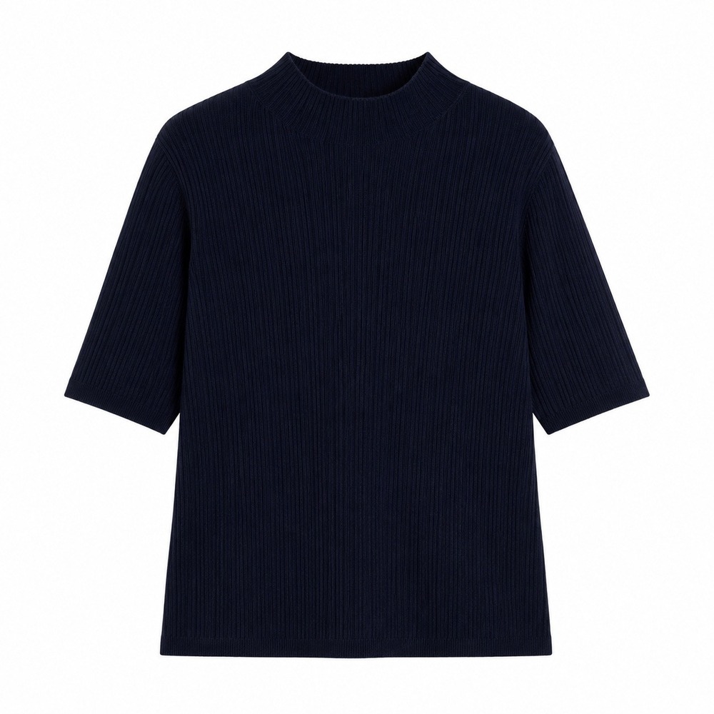 Eloquii Sleek Funnel Neck Elbow Sleeve Sweater Knit Top Size 22/24